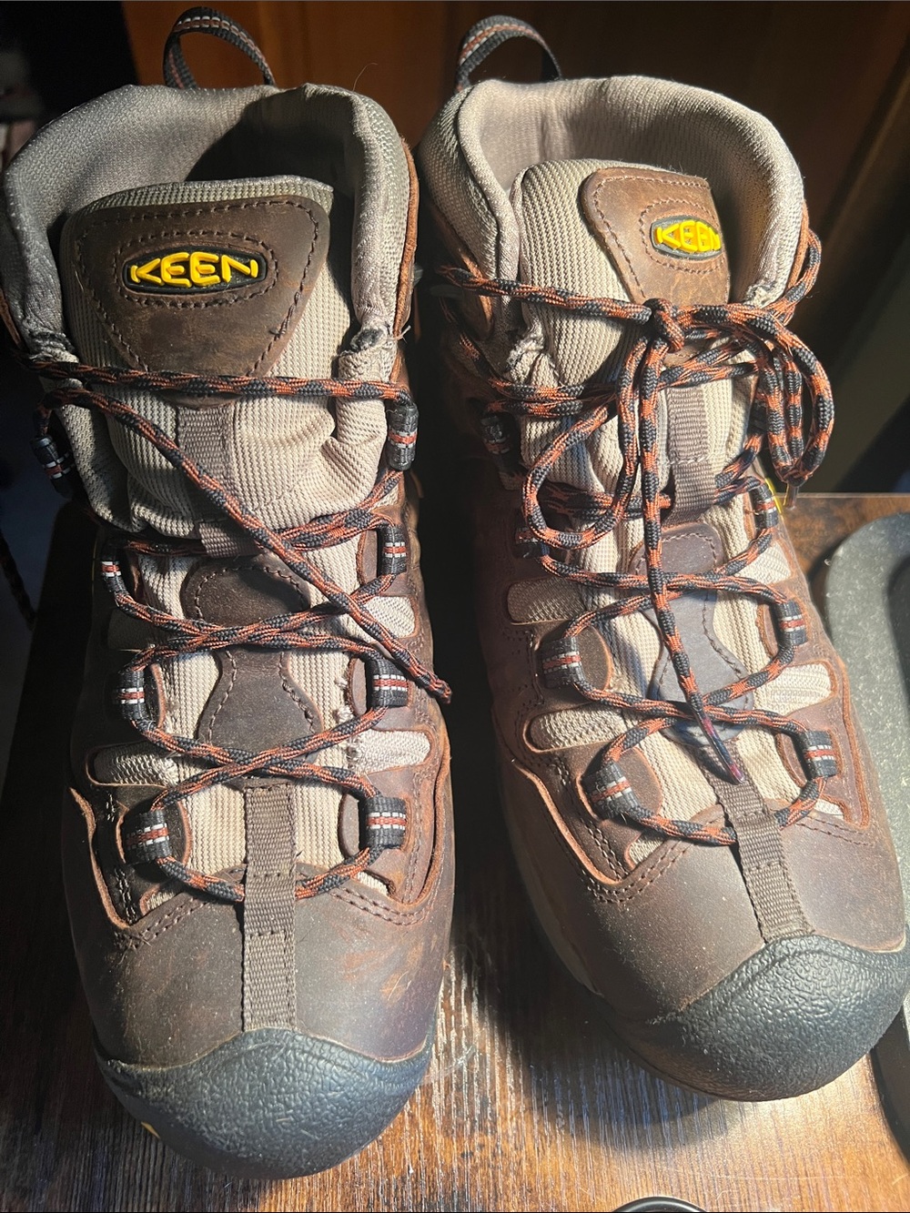 Keen Brown and Tan Men's Lace-Up Trail Boots